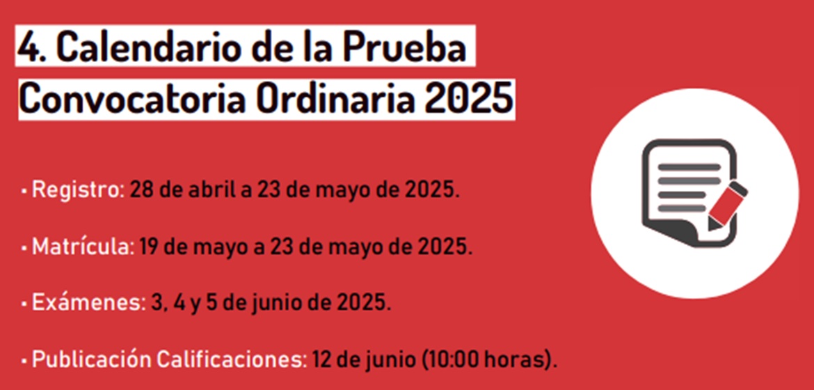 Registro para la convocatoria ordinaria PAU 2025